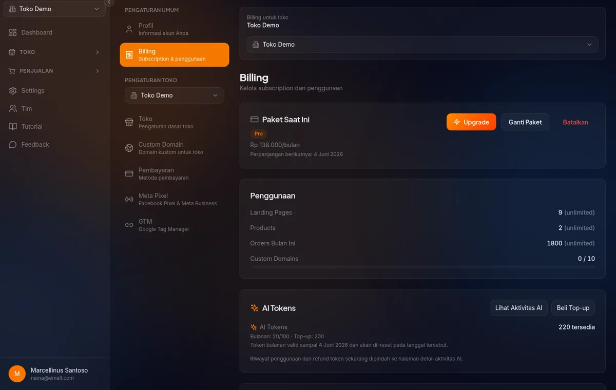 halaman subscriptionprocessing animasi loading dengan teks memproses pembayaranm